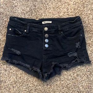 Billabong Black denim shorts size 27